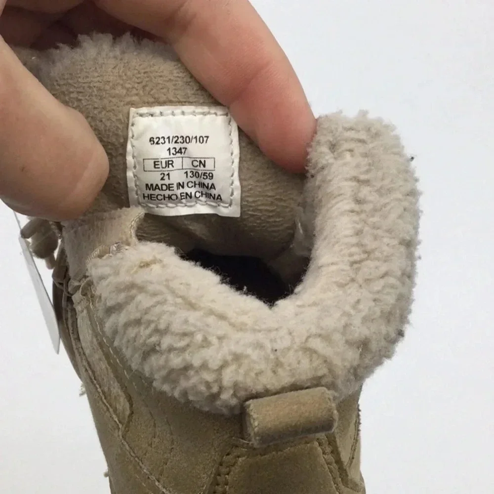 Zara Fleece Lined Glitter Boots size 4 toddler